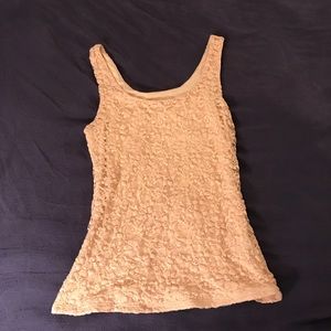 Paisley Sky Pink Lace Tank Top XS